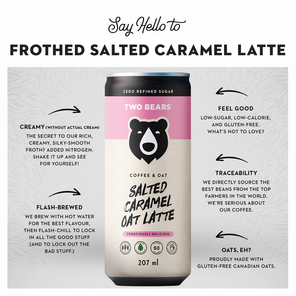 Frothed Salted Caramel Oat Latte